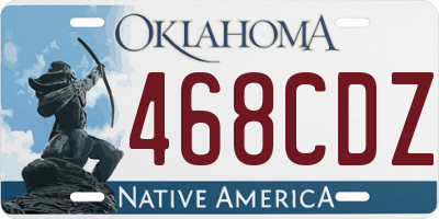 OK license plate 468CDZ