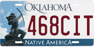 OK license plate 468CIT