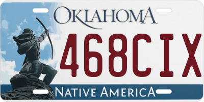 OK license plate 468CIX