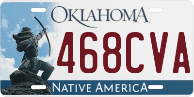 OK license plate 468CVA