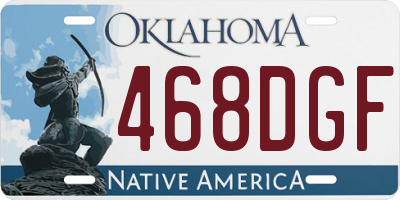 OK license plate 468DGF