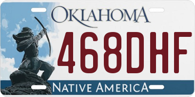 OK license plate 468DHF