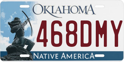 OK license plate 468DMY