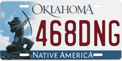 OK license plate 468DNG
