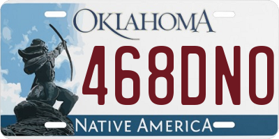OK license plate 468DNO