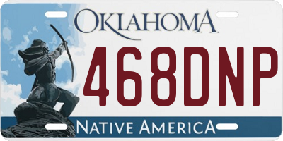 OK license plate 468DNP