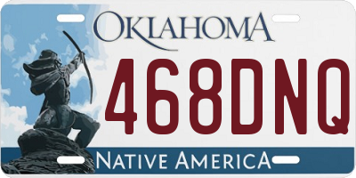 OK license plate 468DNQ