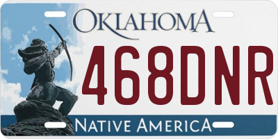 OK license plate 468DNR