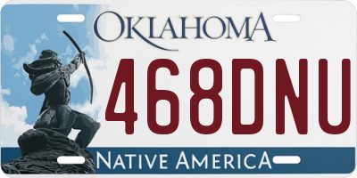 OK license plate 468DNU
