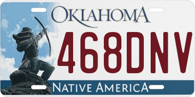 OK license plate 468DNV