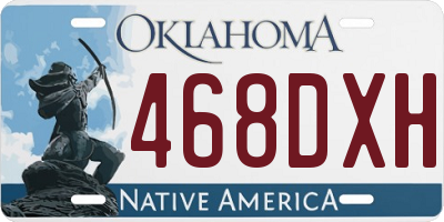 OK license plate 468DXH