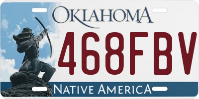 OK license plate 468FBV