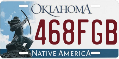 OK license plate 468FGB