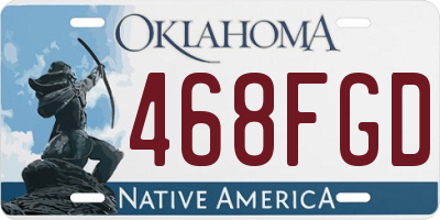 OK license plate 468FGD