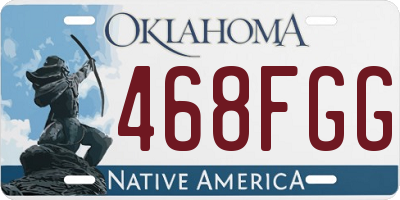 OK license plate 468FGG
