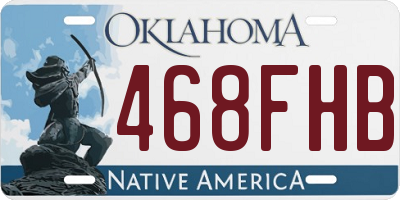 OK license plate 468FHB