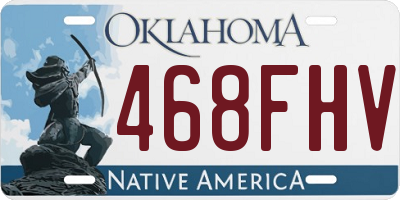 OK license plate 468FHV