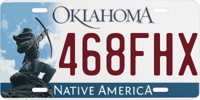 OK license plate 468FHX