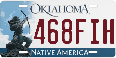 OK license plate 468FIH