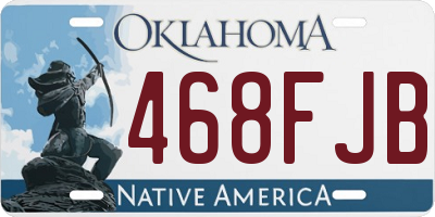 OK license plate 468FJB