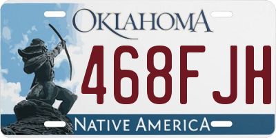 OK license plate 468FJH