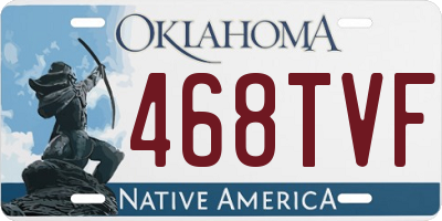 OK license plate 468TVF