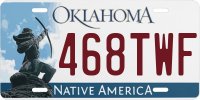 OK license plate 468TWF