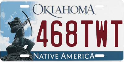 OK license plate 468TWT