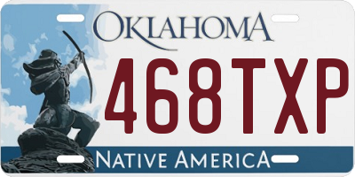 OK license plate 468TXP