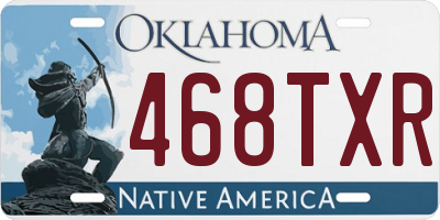 OK license plate 468TXR