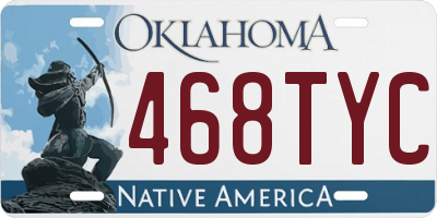 OK license plate 468TYC