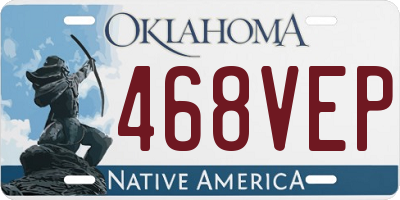 OK license plate 468VEP