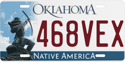 OK license plate 468VEX