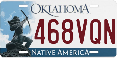OK license plate 468VQN