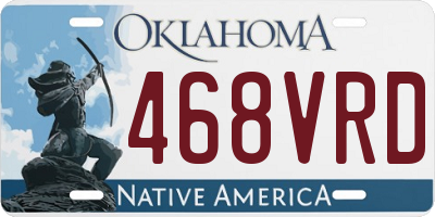 OK license plate 468VRD
