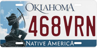 OK license plate 468VRN
