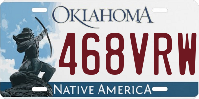 OK license plate 468VRW
