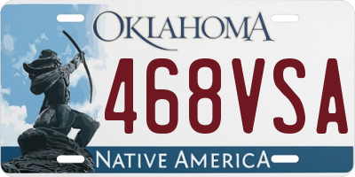 OK license plate 468VSA