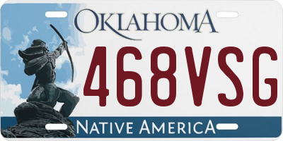 OK license plate 468VSG