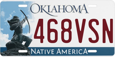 OK license plate 468VSN