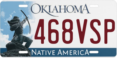 OK license plate 468VSP