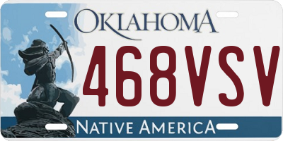 OK license plate 468VSV