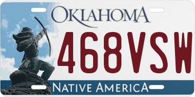 OK license plate 468VSW