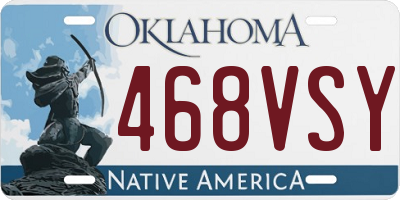 OK license plate 468VSY