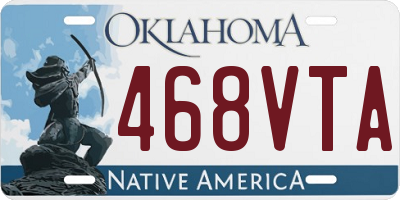 OK license plate 468VTA