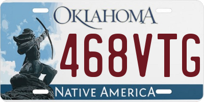 OK license plate 468VTG