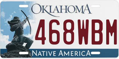 OK license plate 468WBM