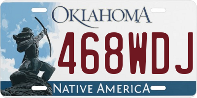 OK license plate 468WDJ