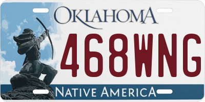 OK license plate 468WNG