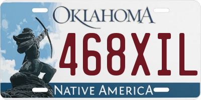 OK license plate 468XIL